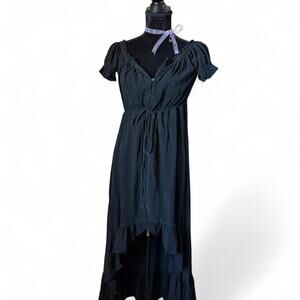 VICI Black On or Off-Shoulder Dark Cottage Boho Dress 🖤🌙